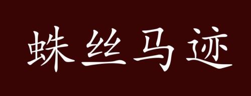 根据蛛丝马迹终得事情真相 成语