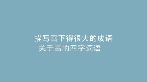 带雨和雪的成语有哪些