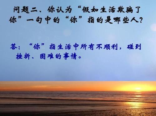 生活欺骗了你大结局