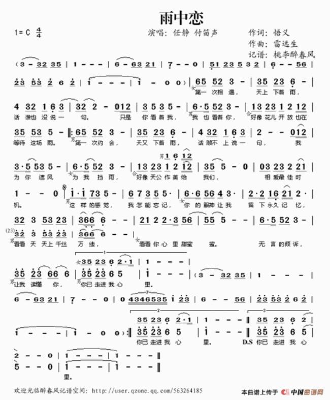 雨中泪原唱女声
