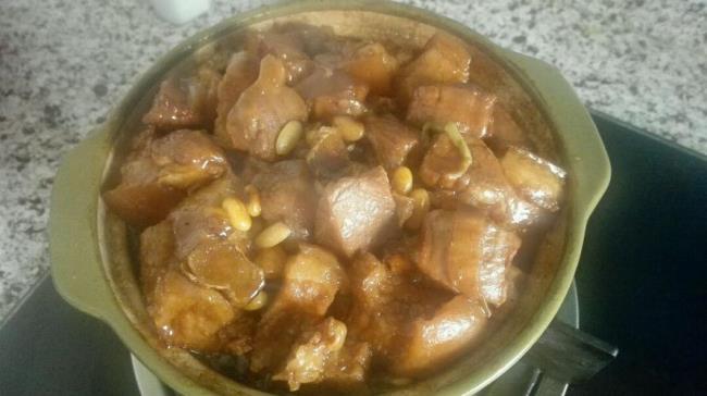 红烧肉烧黄豆正宗做法王刚