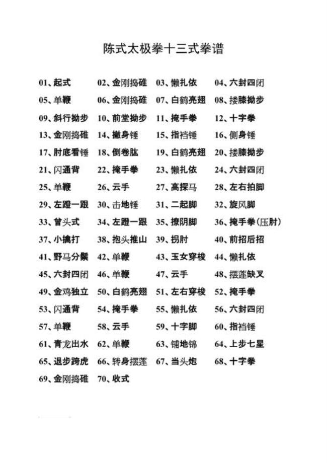 24式太极拳名称口诀顺口溜