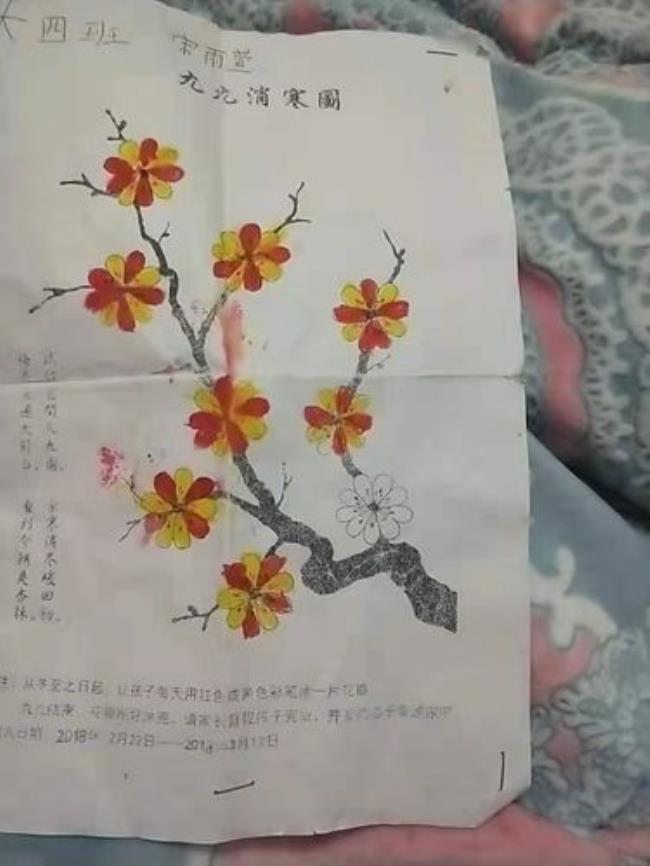 九九消寒图的颜色代表什么