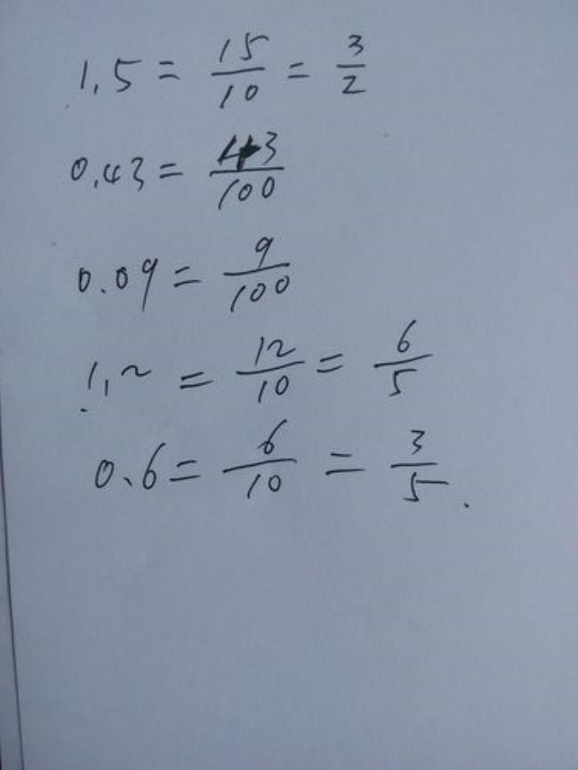 小数化成分数的方法