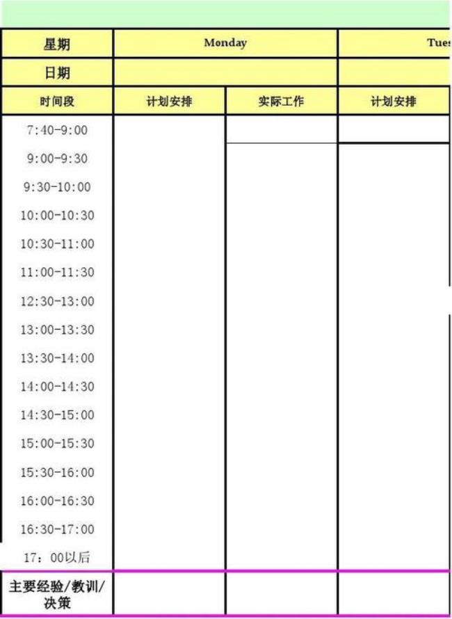 一天的时间划分