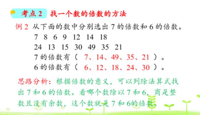 2的所有因数和倍数