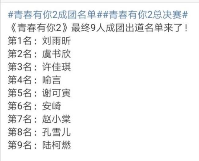 青你2出道名单乐华有几人