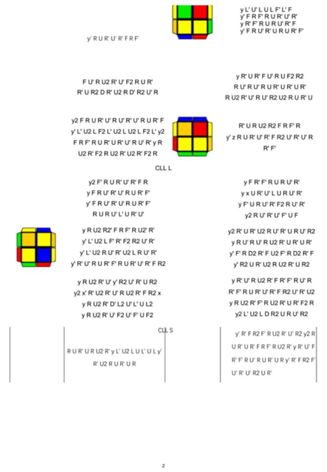二阶魔方上顺下逆公式