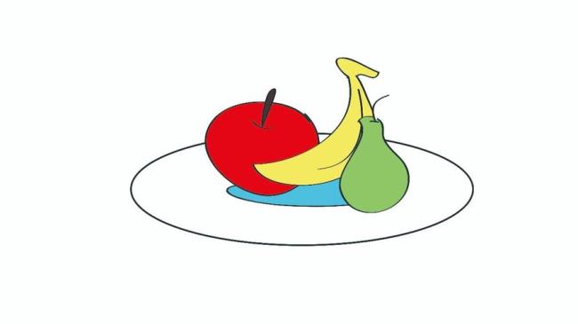 水果拼盘简笔画