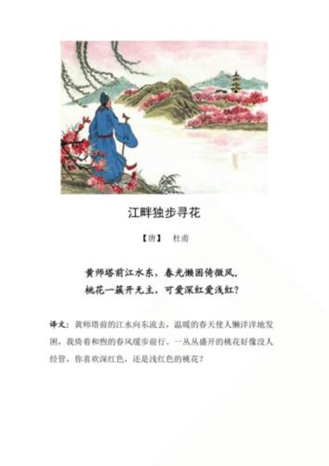 《江畔独步寻花》地点在哪里