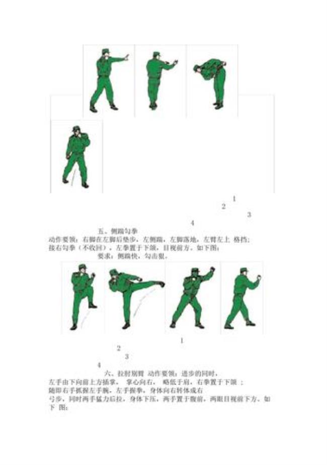 新式擒敌拳十六动的名称