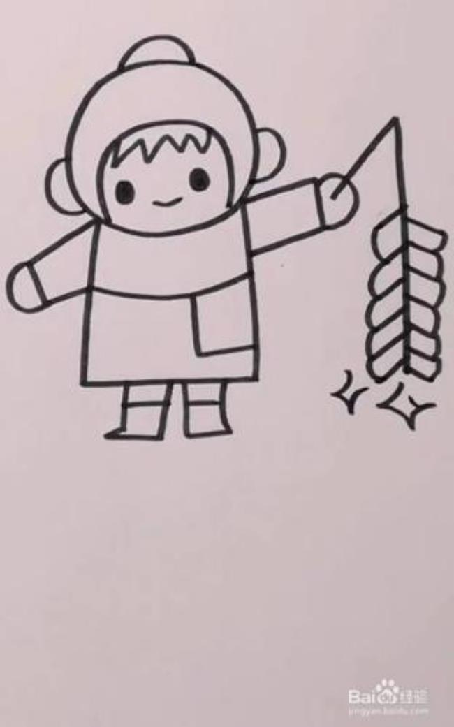 怎样画新年好的画