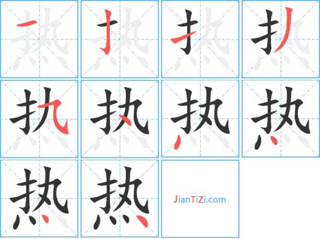 热的繁体字怎么写好看