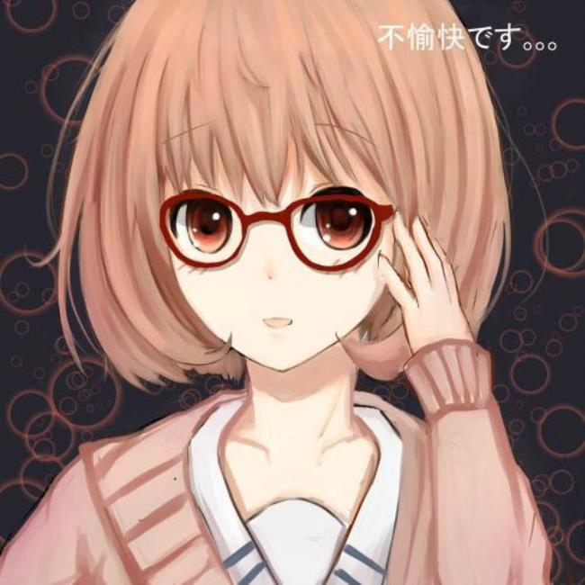 戴眼镜女孩跳舞的动画片