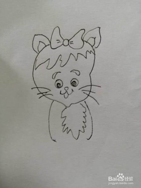 人形小猫咪手绘画法