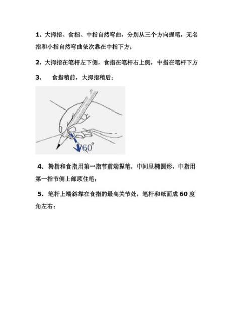 写字手指姿势口诀儿歌