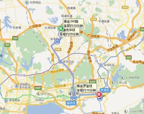 深圳龙华到沙井坐几路车