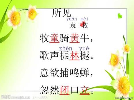 古诗所见的中心句是哪两句