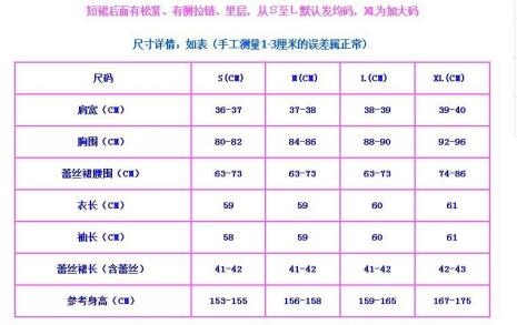 175厘米身高连衣裙是几码