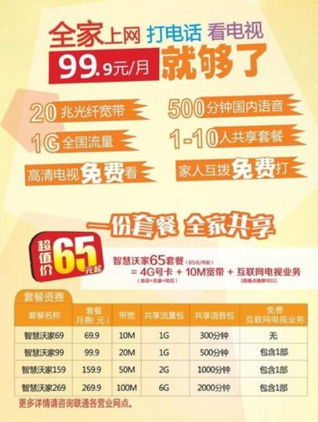 联通49元宽带套餐