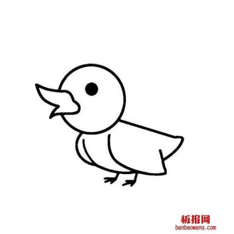 小鸭画法简笔画