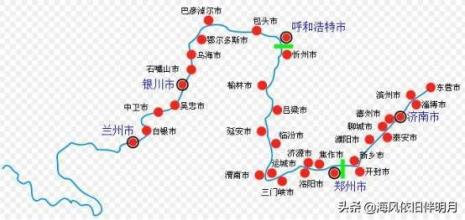 黄河流经山西的路线图