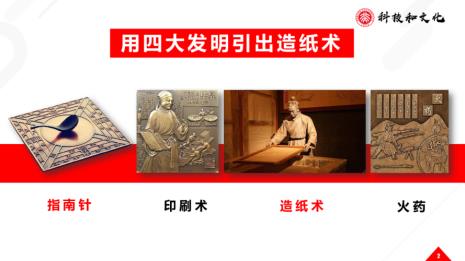 火药.印刷术.造纸术.指南针的英语