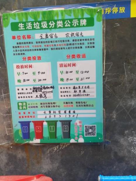垃圾分类公示标准