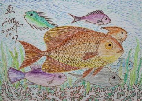 鱼的绘画作品