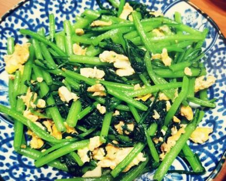 青菜炒鸡蛋做法