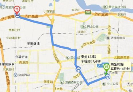 济南的46路车经过那些站点