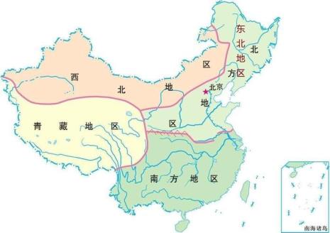 南方地区的纬度位置