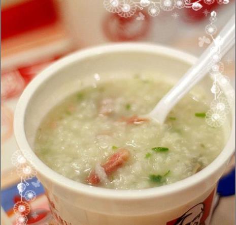 破壁机油菜瘦肉粥的做法