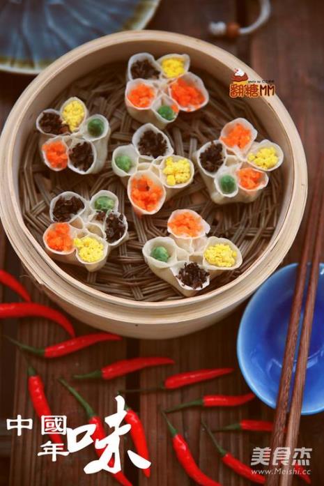 桃花蒸饺的做法