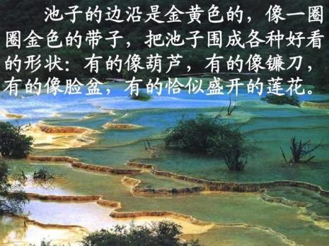 五彩池的小学课文《五彩池》