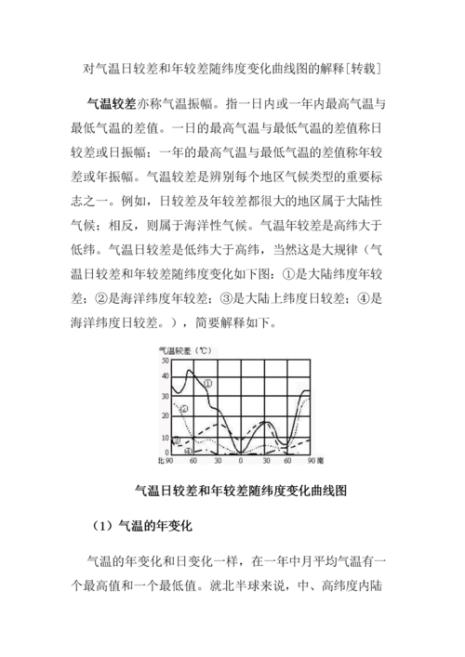 为什么低纬度年较差比高纬度大