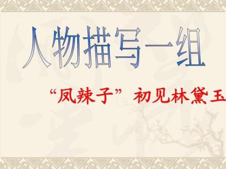五年级人物描写一组主题概括