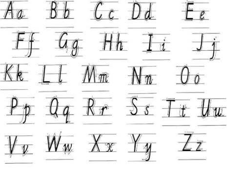 24个英文字母顺序大小写
