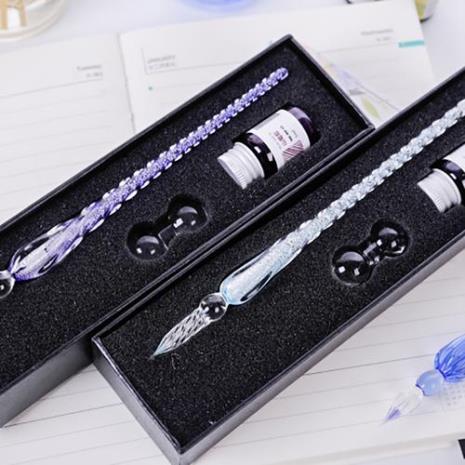 灯光水晶蘸水笔怎么用