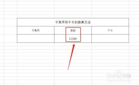 千焦千卡转换器