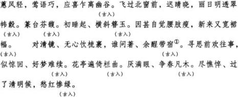 念奴娇词牌格律及格式