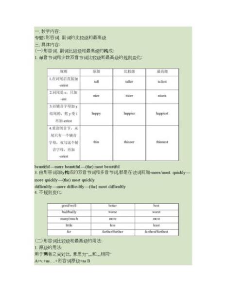 副词形容词顺序口诀