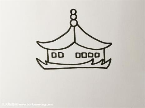 古代楼阁简笔画