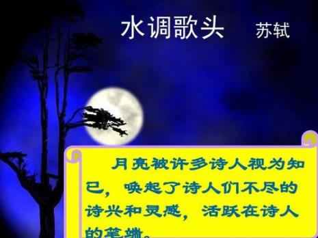 关于苏轼月亮的赏析