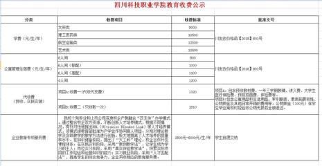 四川空乘学院一年学费多少