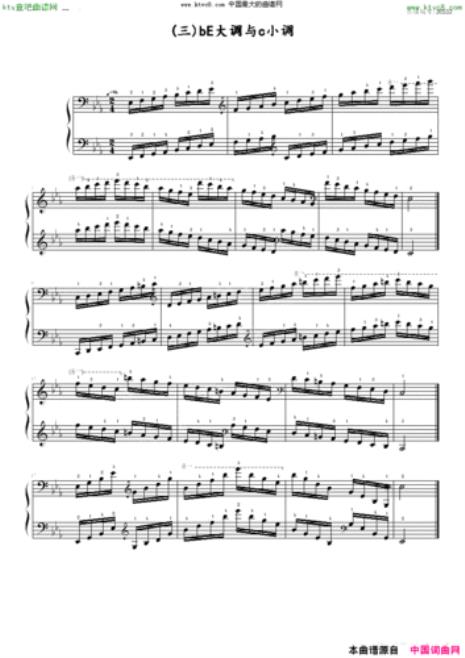 2012上音钢琴考级的四级音阶是哪些