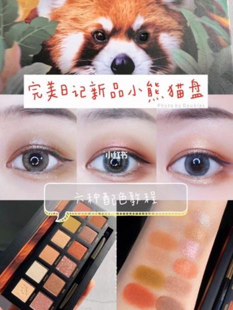 小熊猫眼影盘试色怎么样