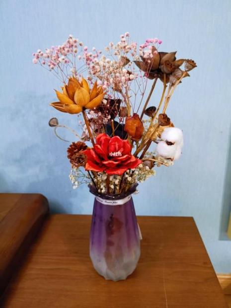 粉水晶干花插花教程
