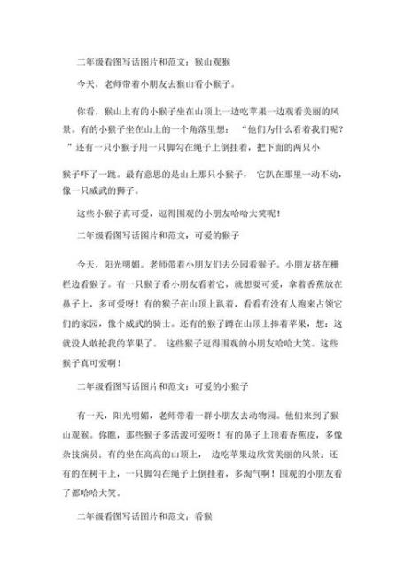 看图写话二只小猴坐船下雨了