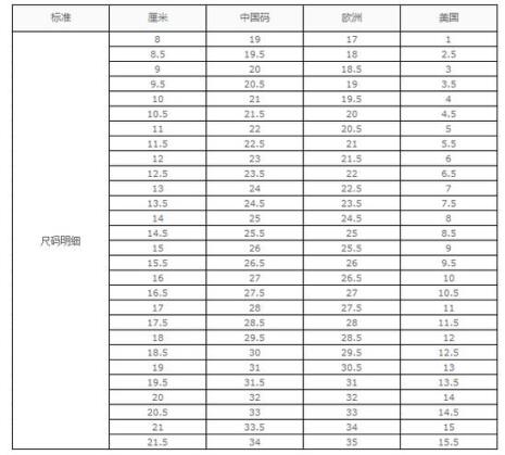 童鞋最大多少码